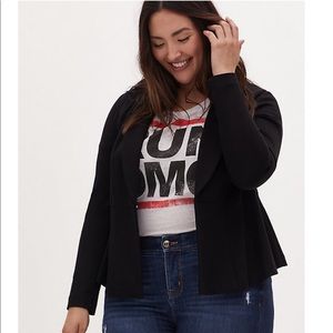 4X Studio Uptown Ponte Stretch Peplum Blazer